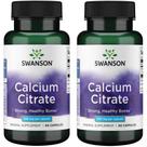 Suplemento mineral de 200 mg de citrato de cálcio Swanson, pacote com 2 unidades