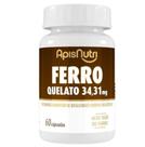 Suplemento Mineral De Ferro Quelato 60 Caps 34,31 Mg ApisNutri