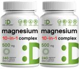 Suplemento mineral DEAL SUPPLEMENT Magnésio 500 mg 480 cápsulas Suplemento mineral DEAL SUPPLEMENT Magnésio 500 mg 480 cápsulas