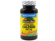 Suplemento Mineral Nature's Blend Cáscara de Ostras Calcio 500 mg 100 Tabletas