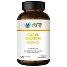 Suplemento Mineral Vitamina World Cálcio Coral 1500mg 120 Cápsulas