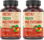 Suplemento multivitamínico e mineral vegano DEVA 90 comprimidos x2