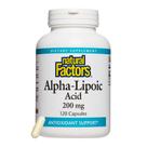 Suplemento Natural Factors Ácido Alfa-Lipóico 200 mg 120 Cápsulas