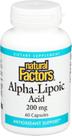 Suplemento Natural Factors Ácido alfa-lipóico 200 mg 60 cápsulas