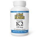 Suplemento Natural Factors Vitamina K2 120mcg 60 cápsulas