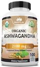 Suplemento NaturaLife Labs de Ashwagandha orgânica 2.100 mg 100 cápsulas