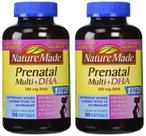 Suplemento Nature Made Prenatal Multi + DHA 200 mg 150 cápsulas gelatinosas x2