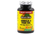 Suplemento Nature's Blend NAT B Omega 3 GC 1000 mg 90 cápsulas gelatinosas