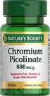 Suplemento Nature's Bounty Picolinato de Cromo 800mcg - 50 Comprimidos