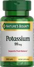 Suplemento Nature's Bounty Potássio 99 mg 100 cápsulas Suplemento Nature's Bounty Potássio 99 mg 100 cápsulas