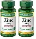 Suplemento Nature's Bounty Zinc 50 mg, comprimidos de 100 ct (x2)