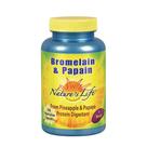 Suplemento Nature's Life Bromelaína e Papaína 250 mg 100 cápsulas