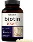 Suplemento NatureBell Biotina 10000mcg + Ácido Hialurônico 25mg