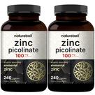 Suplemento NatureBell Picolinato de Zinco 100mg 480 Cápsulas