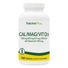 Suplemento NaturesPlus de cálcio/magnésio/vitamina D3 com K2 180 comprimidos