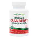 Suplemento NaturesPlus Organic Cranberry 500mg 60 cápsulas