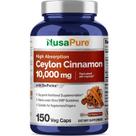 Suplemento Nusa Pure Ceylon Canela 10.000 mg 150 cápsulas
