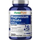 Suplemento Nusa Pure Citrato de Magnésio 833mg 200 cápsulas