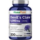 Suplemento Nusa Pure Devil's Claw 5000mg - 200 Cápsulas Vegetais