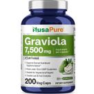 Suplemento Nusa Pure Graviola - 200 Cápsulas Vegetais (Equivalente a 7.500mg)