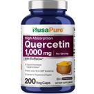 Suplemento Nusa Pure Quercetina 1000 mg 200 cápsulas vegetais