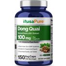 Suplemento NusaPure Dong Quai 100 mg 150 cápsulas vegetais Suplemento NusaPure Dong Quai 100 mg 150 cápsulas vegetais