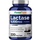 Suplemento NusaPure Enzima Lactasa 9000 FCC 220 Cápsulas Vegetales