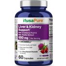 Suplemento NusaPure Liver & Kidney Support 650 mg 60 cápsulas