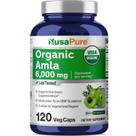 Suplemento NusaPure Organic Amla em cápsulas 600 mg 120 unidades
