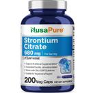 Suplemento NusaPure Strontium 680mg 200 cápsulas vegetarianas Suplemento NusaPure Strontium 680mg 200 cápsulas vegetarianas