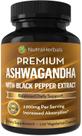 Suplemento NUTRAHERBALS Ashwagandha 1200 mg com pimenta preta 120 cápsulas