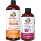 Suplemento nutricional MaryRuth Organics Multivitamínico e Ferro 887ml e 450ml
