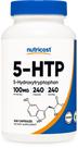 Suplemento Nutricost 5-HTP 100mg - 240 Cápsulas Vegetarianas
