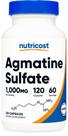 Suplemento Nutricost Agmatina Sulfato 1000mg - 120 Cápsulas