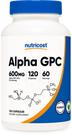 Suplemento Nutricost Alpha GPC 600mg - 120 Cápsulas Vegetarianas