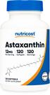 Suplemento Nutricost Astaxantina 12mg - 120 Cápsulas