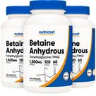 Suplemento Nutricost Betaína Anidra 1500 mg 120 cápsulas x3