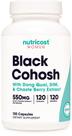 Suplemento Nutricost Black Cohosh 660mg - 120 Cápsulas para Mulheres