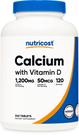 Suplemento Nutricost Calcium com vitamina D 240 comprimidos