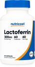 Suplemento Nutricost Cápsulas de Lactoferrina 300 mg 60 porções Suplemento Nutricost Cápsulas de Lactoferrina 300 mg 60 porções