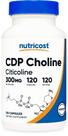 Suplemento Nutricost CDP Colina (Citicolina) 300 mg 120 cápsulas