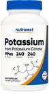 Suplemento Nutricost Citrato de Potássio - 99mg - 240 Cápsulas Suplemento Nutricost Citrato de Potássio - 99mg - 240 Cápsulas