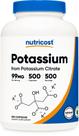 Suplemento Nutricost Citrato de potássio 99mg 500 cápsulas Suplemento Nutricost Citrato de potássio 99mg 500 cápsulas