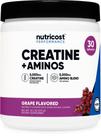 Suplemento Nutricost Creatine + Aminos 30 porções de sabor de uva Suplemento Nutricost Creatine + Aminos 30 porções de sabor de uva