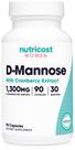 Suplemento Nutricost D-Mannose com cranberry 1300 mg 90 cápsulas