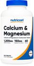 Suplemento Nutricost de cálcio e magnésio 240 comprimidos