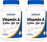 Suplemento Nutricost de vitamina A 10.000 UI 500 cápsulas gelatinosas x2 Suplemento Nutricost de vitamina A 10.000 UI 500 cápsulas gelatinosas x2