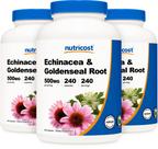 Suplemento Nutricost Echinacea & Goldenseal Root 500 mg 240 cápsulas