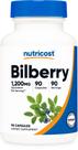 Suplemento Nutricost em cápsulas de mirtilo 1200 mg (90 cápsulas)
