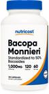 Suplemento Nutricost Extrato de Bacopa Monnieri 1000mg - 120 Cápsulas